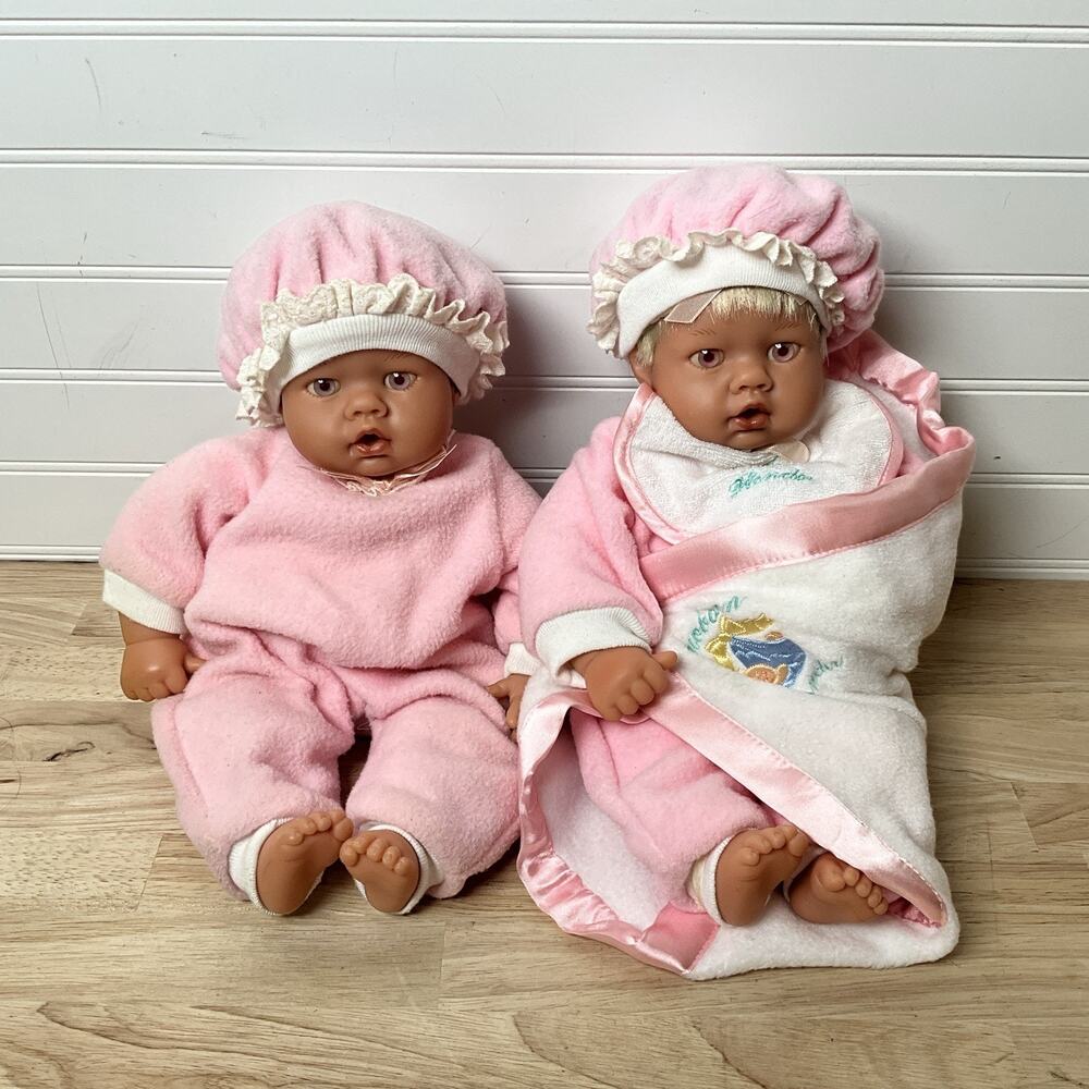 Lee Middleton Doll "NEWBORN WONDER" 2000 Original - TWINS - Blonde Blue/Pink Eye